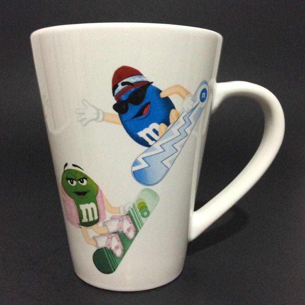 COFFEE Mug Cup M&M's Chocolate Candy Snowboarding